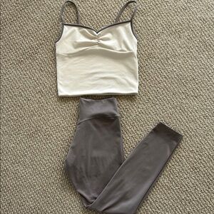 Women's Cream and Gray 437 Set